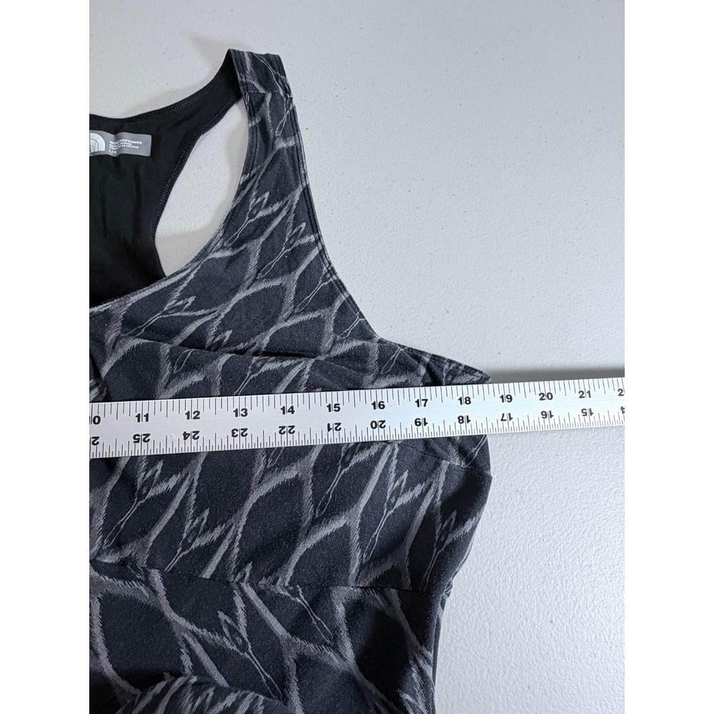 The North Face Charcoal Geometric Ikat Racerback Pocket Dress L Casual Travel - Picture 9 of 13